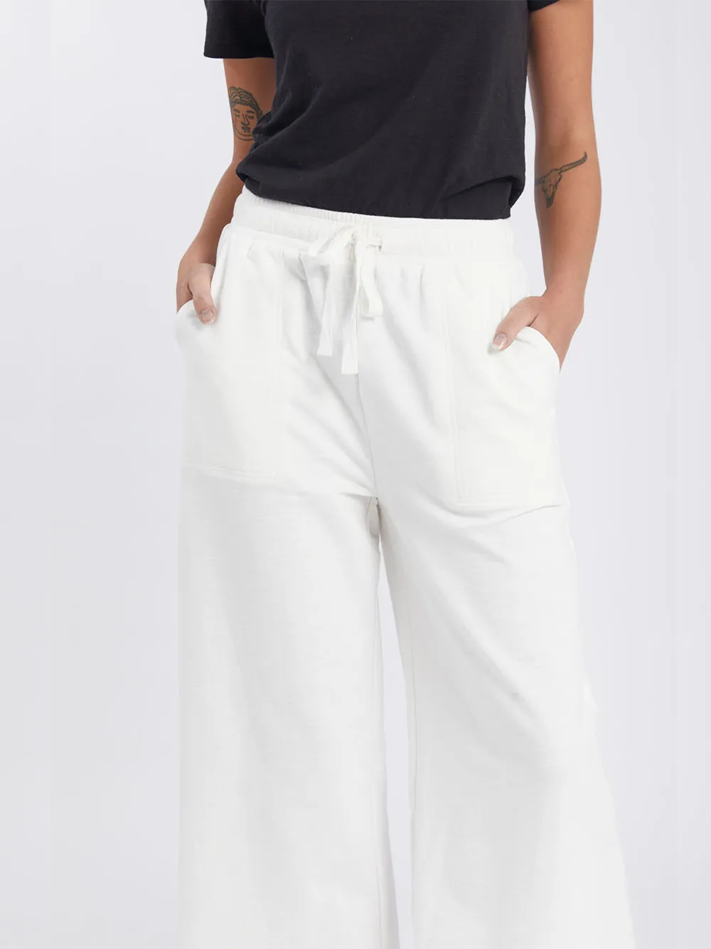 Chloe Track Pant - WHITE