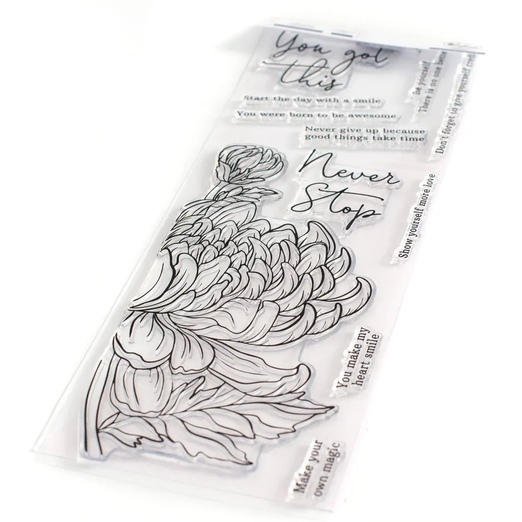 Chrysanthemum Slimline Stamp