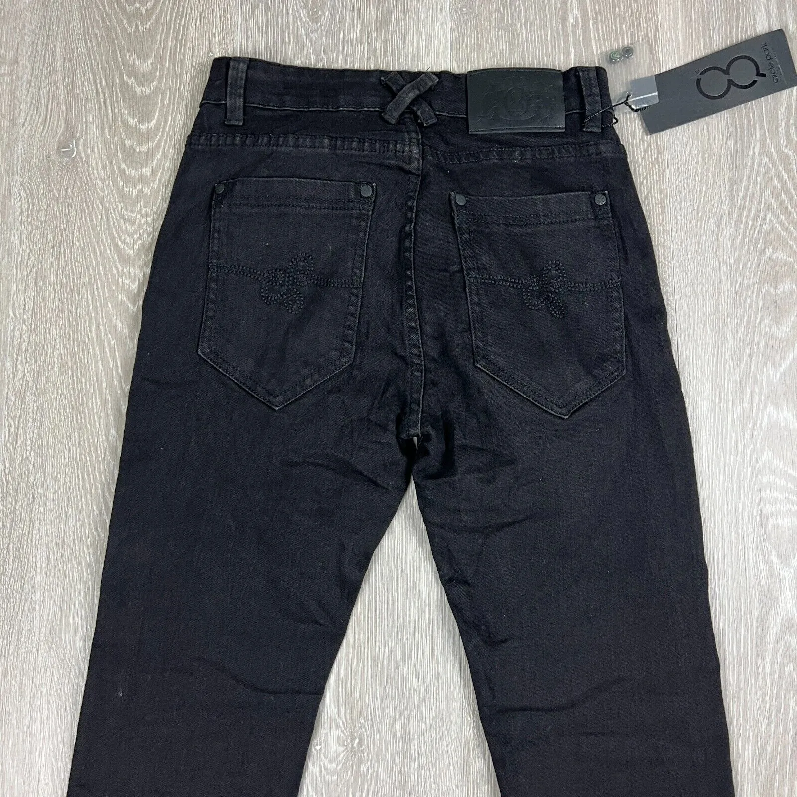 Circle Park Denim Slim Fit Black Skinny Jeans Size 28/30