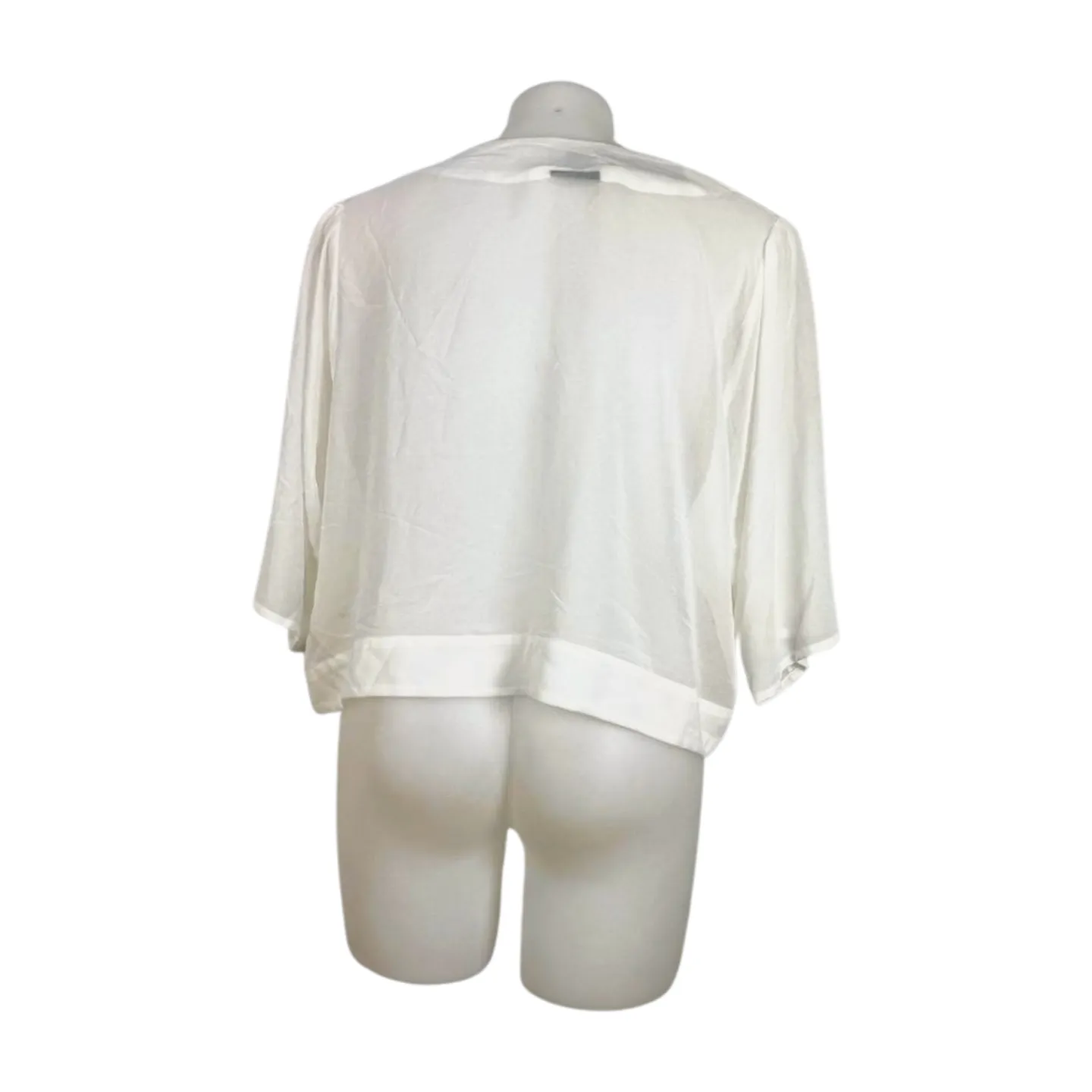 City Chic Sheer Ivory Open Bolero Jacket Size 24
