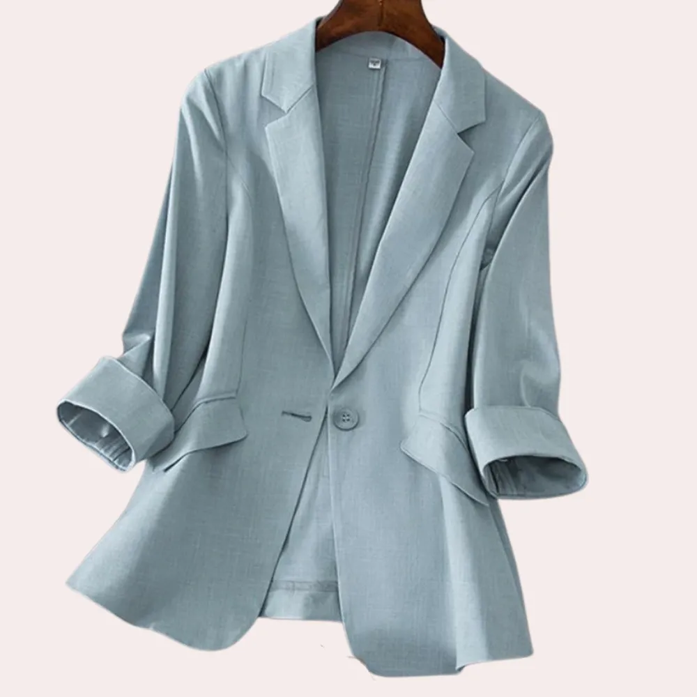 Clarke | Blazer Chic à Manches avec Mélange de Coton pour Femmes
