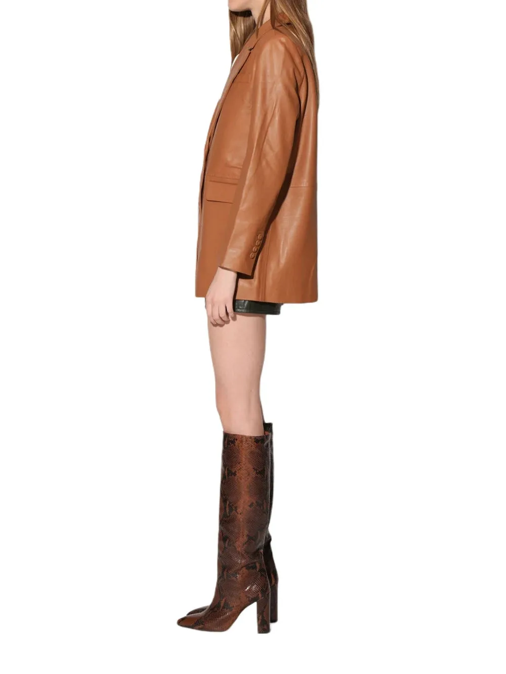 Classic Aura Leather Blazer for Women