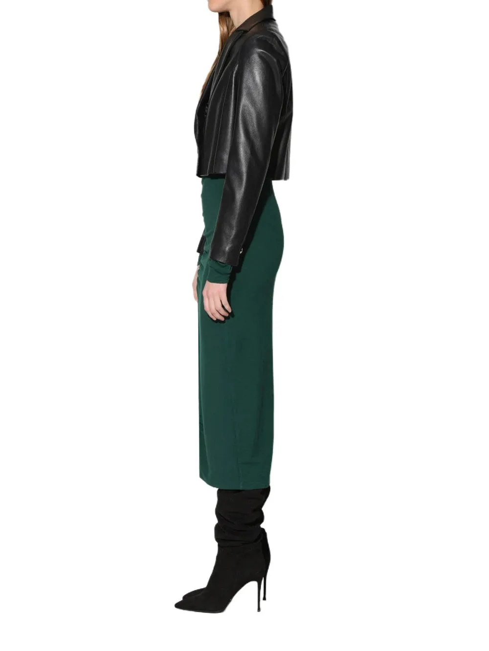 Classic Edge Leather Blazer for Women