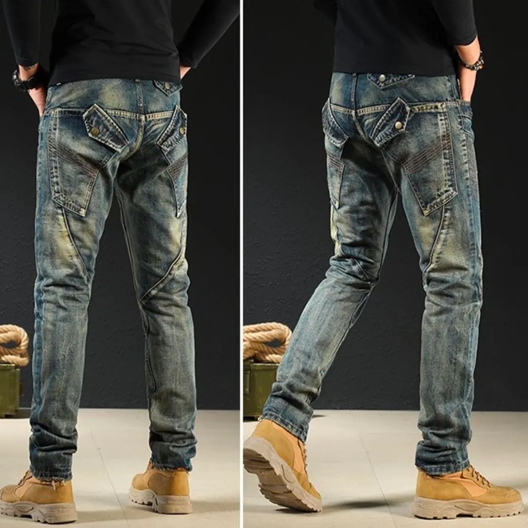 CLASSIC PATCHED DENIM JEANS