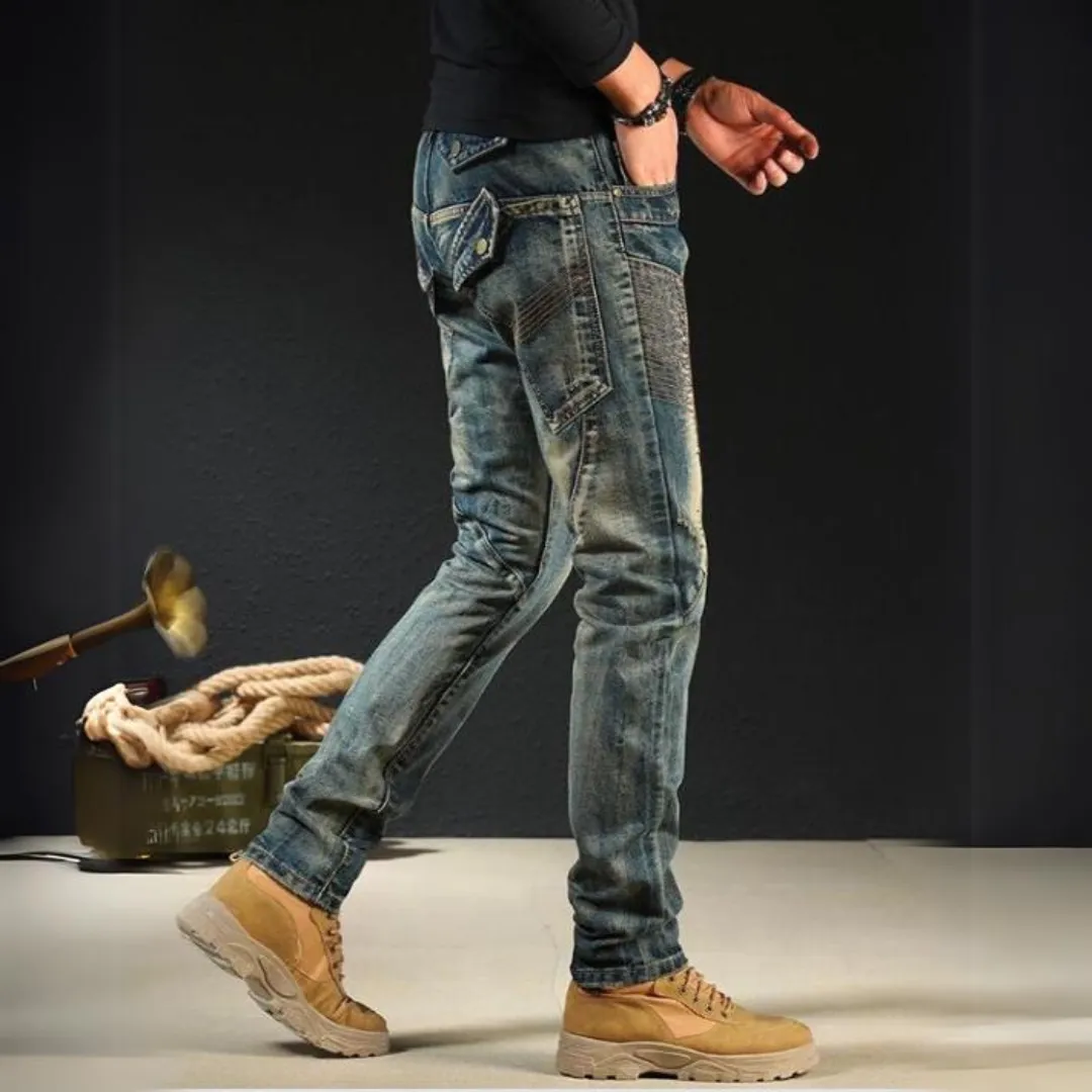 CLASSIC PATCHED DENIM JEANS