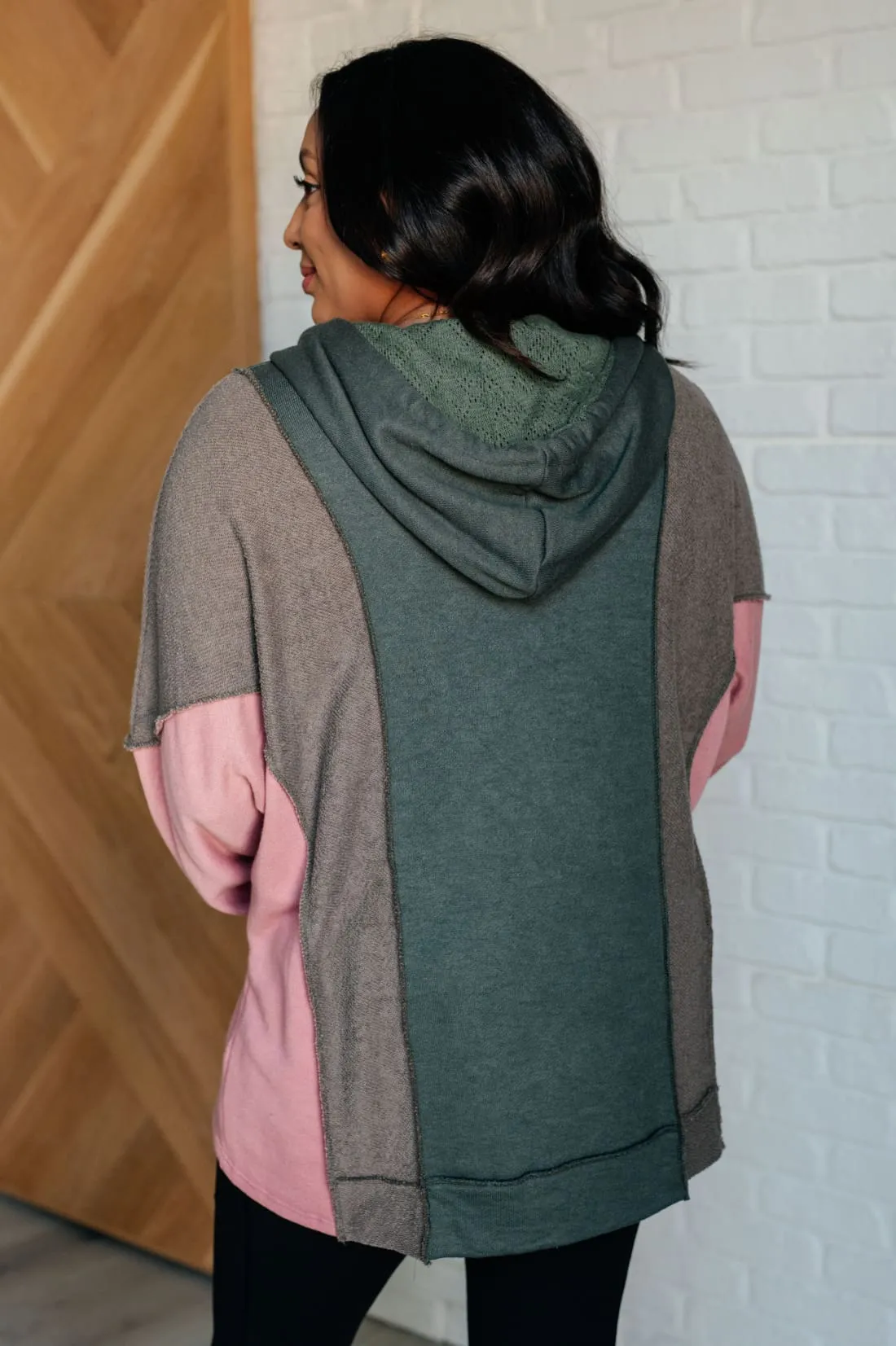 Color Block Hoodie in French Terry