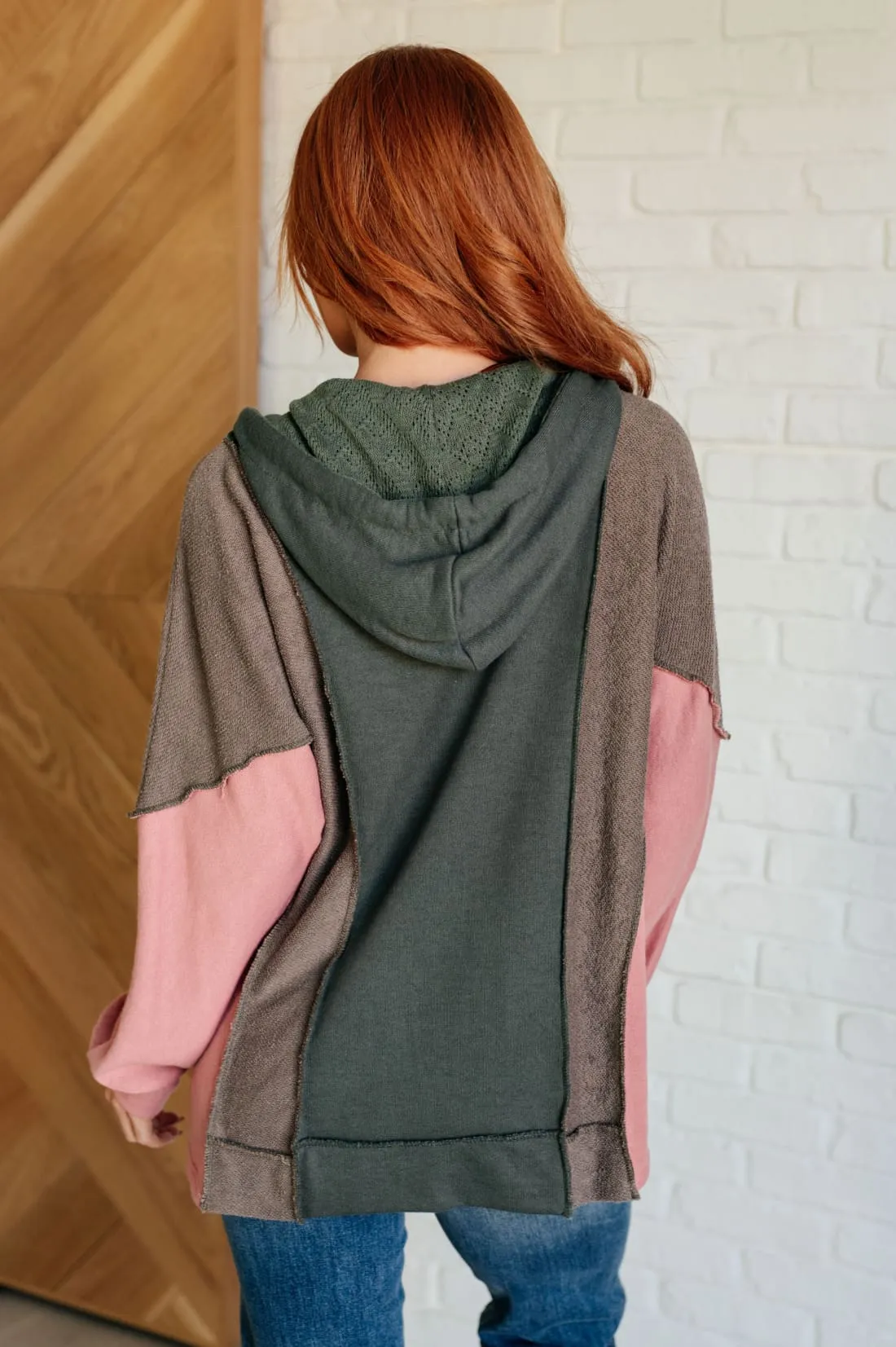 Color Block Hoodie in French Terry