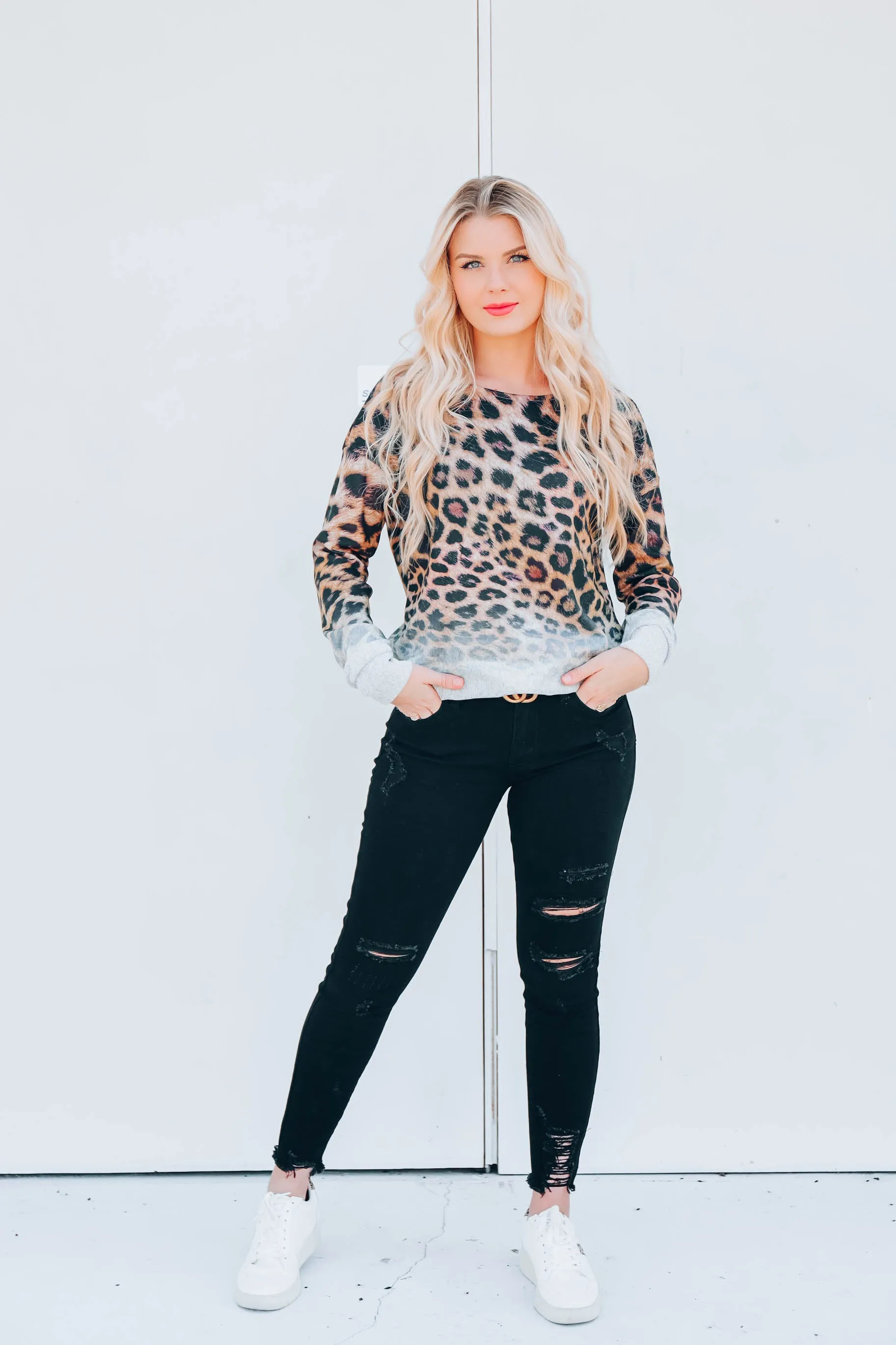 Dark Golden Leopard Top