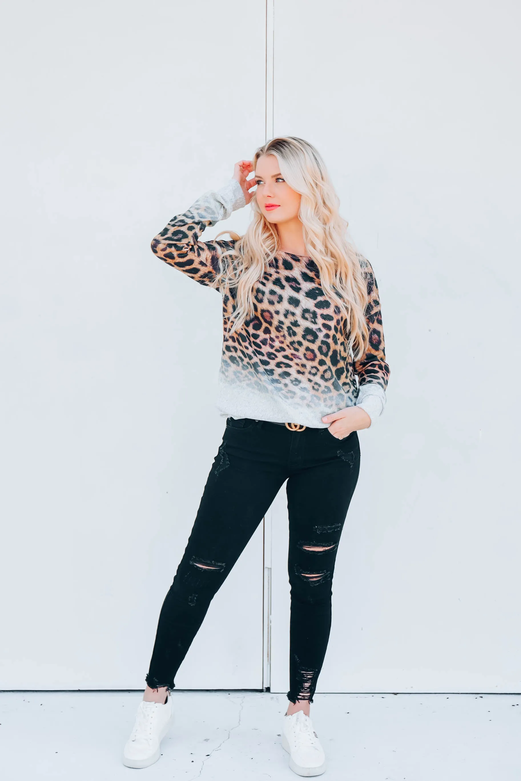 Dark Golden Leopard Top
