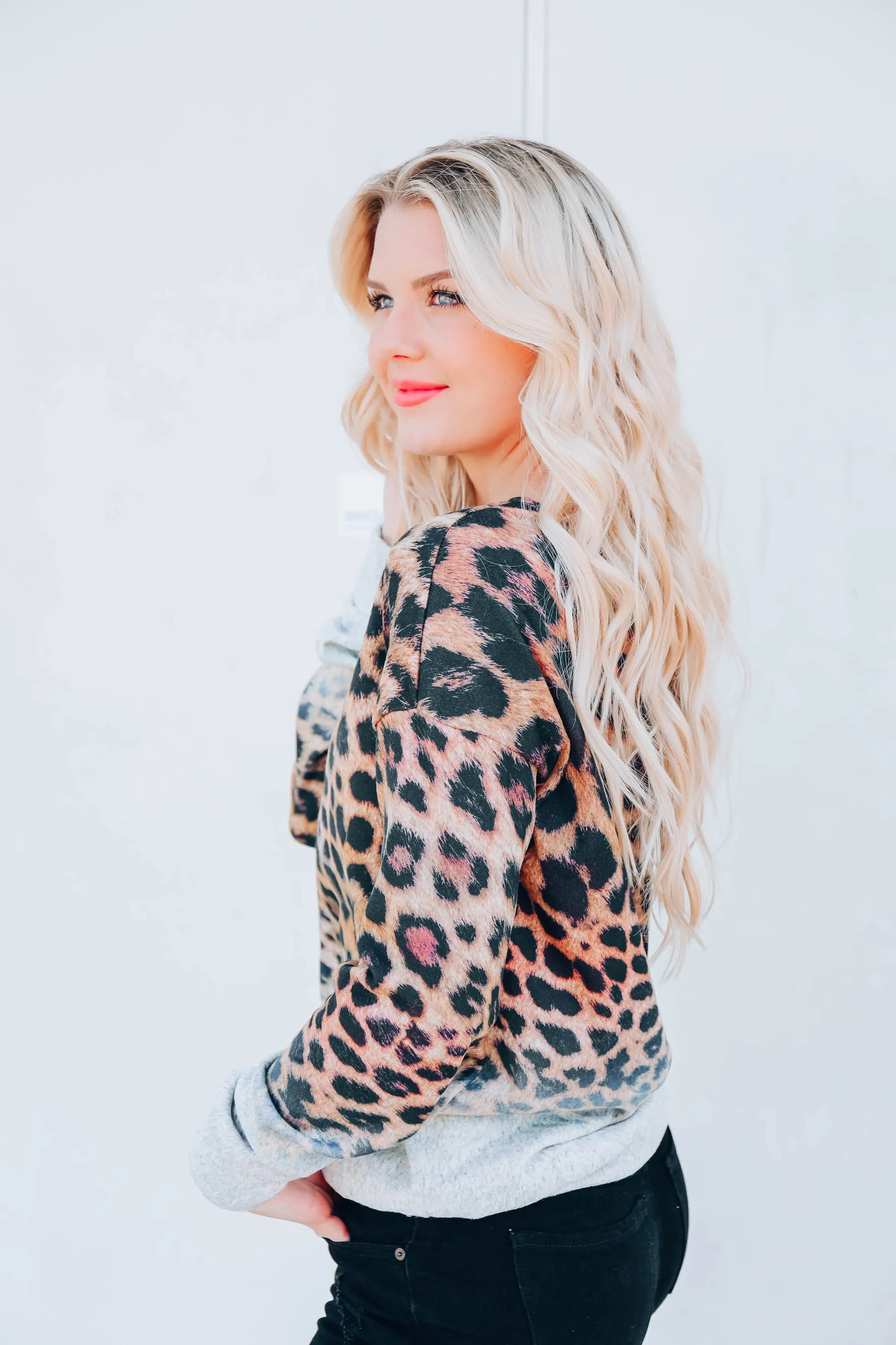 Dark Golden Leopard Top