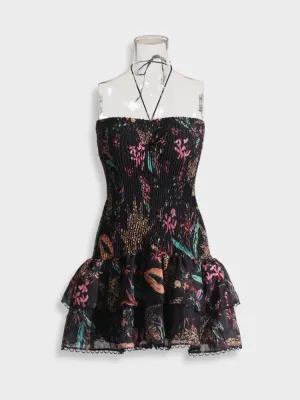 DCRB Flowerprint Strapless Dress