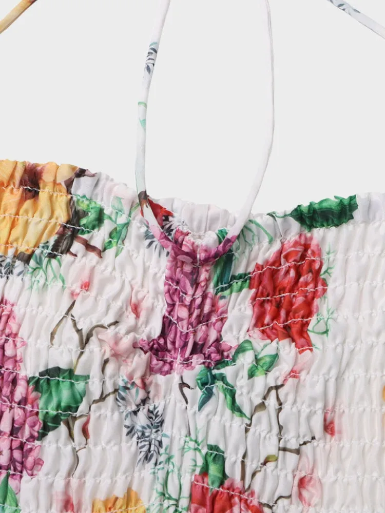 DCRB Flowerprint Strapless Dress
