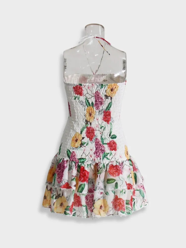 DCRB Flowerprint Strapless Dress