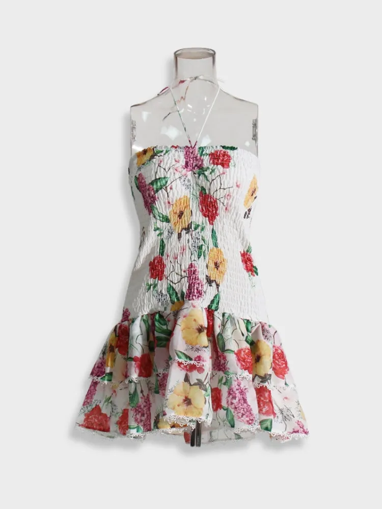 DCRB Flowerprint Strapless Dress