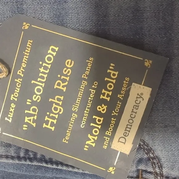 Democracy High Rise Luxe Touch Retro Flare Blue Jeans Size 12