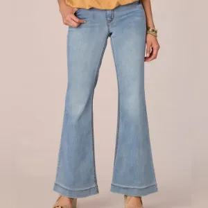 Democracy High Rise Luxe Touch Retro Flare Blue Jeans Size 12