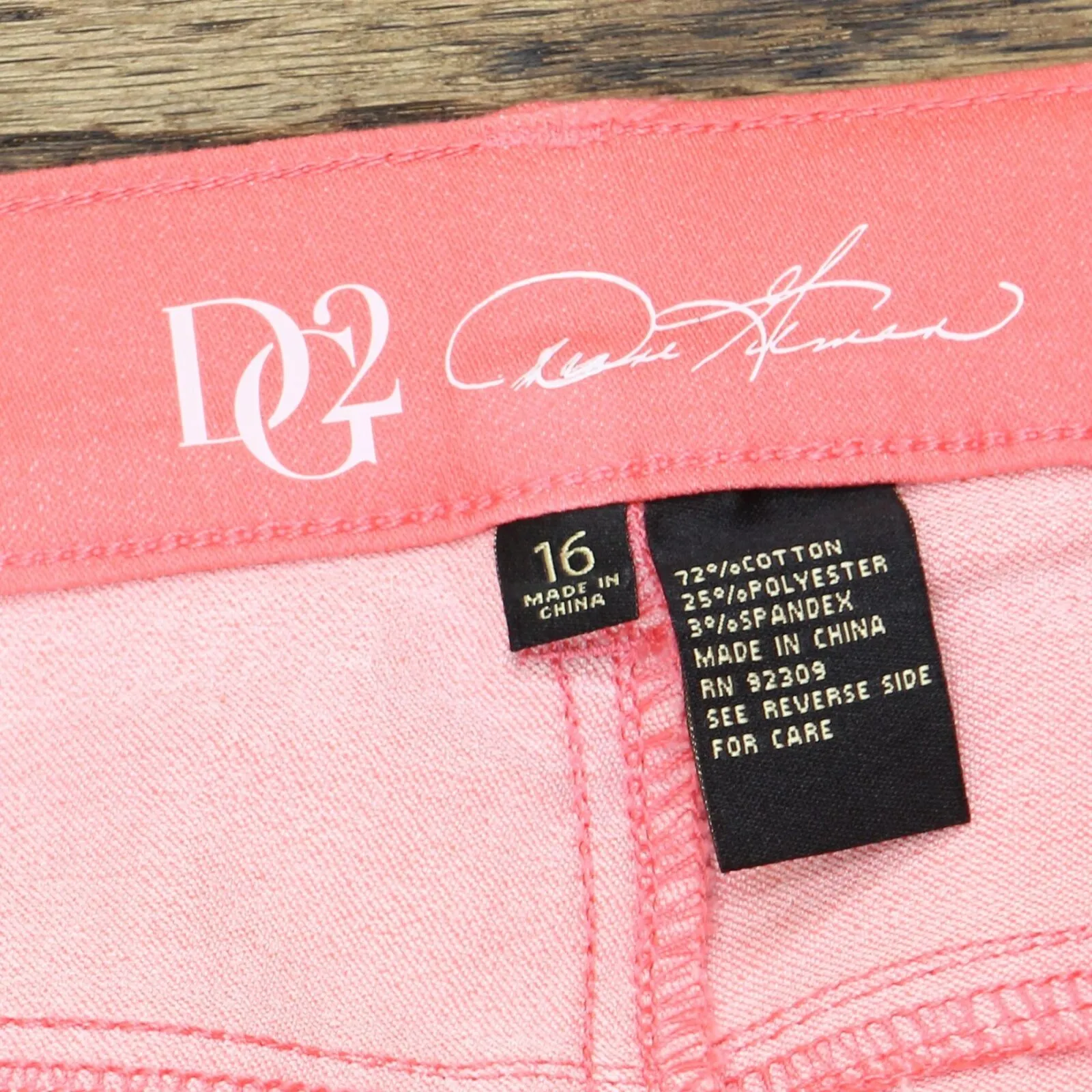 DG2 by Diane Gilman Women's Virtual Stretch Skinny Jeans. Coral 16