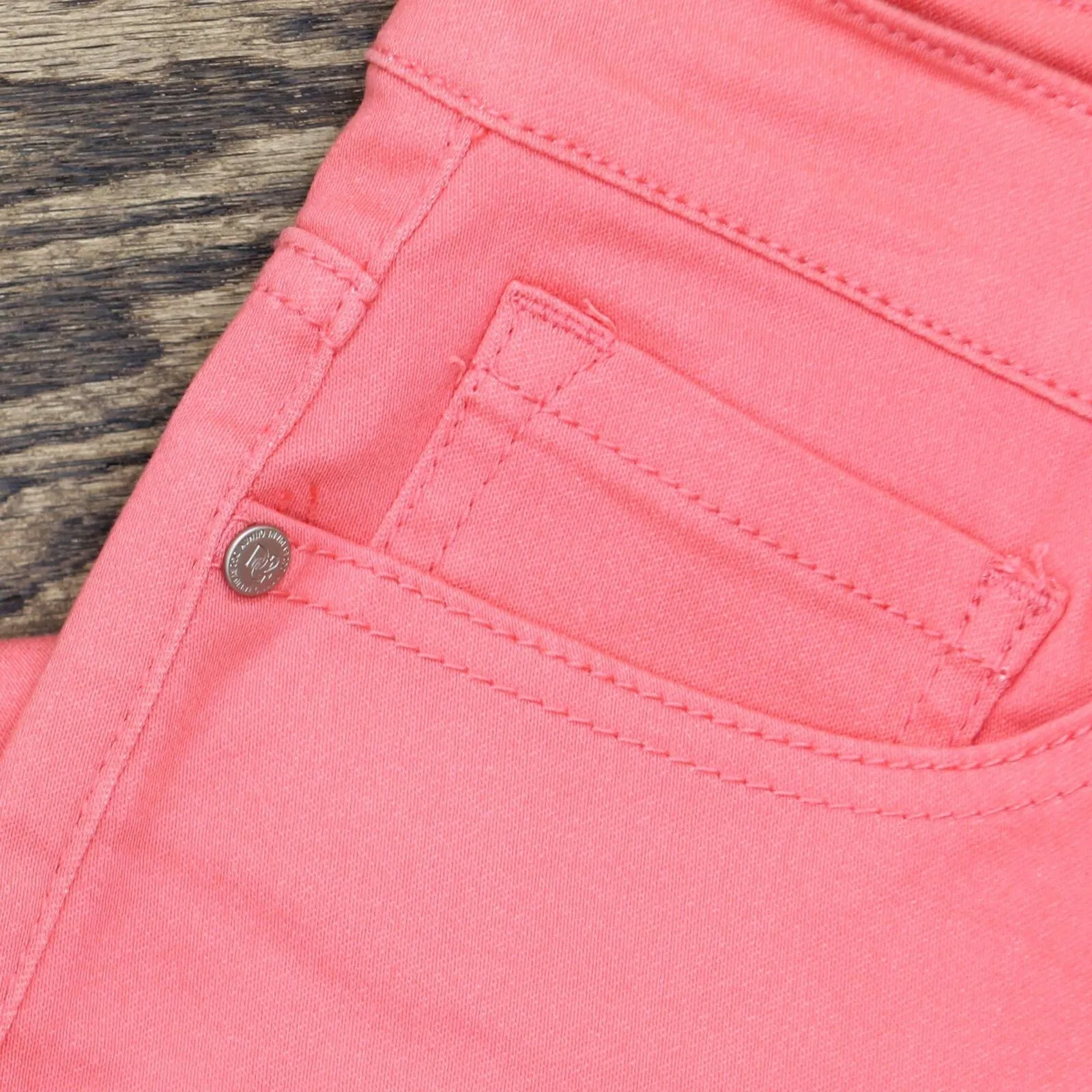 DG2 by Diane Gilman Women's Virtual Stretch Skinny Jeans. Coral 16