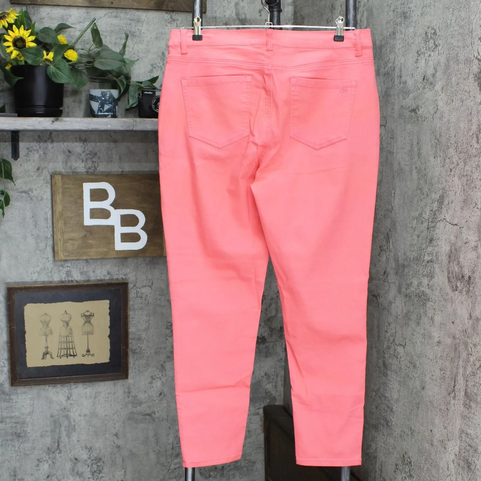 DG2 by Diane Gilman Women's Virtual Stretch Skinny Jeans. Coral 16