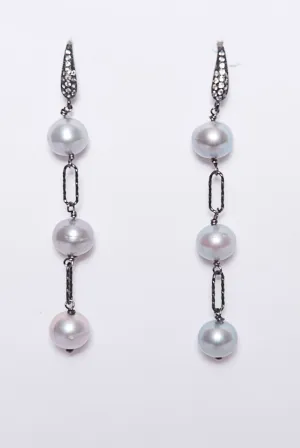 Diamond & Pearl Earrings