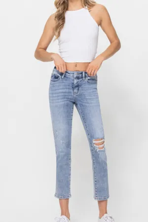 Distressed Cropped Jeans