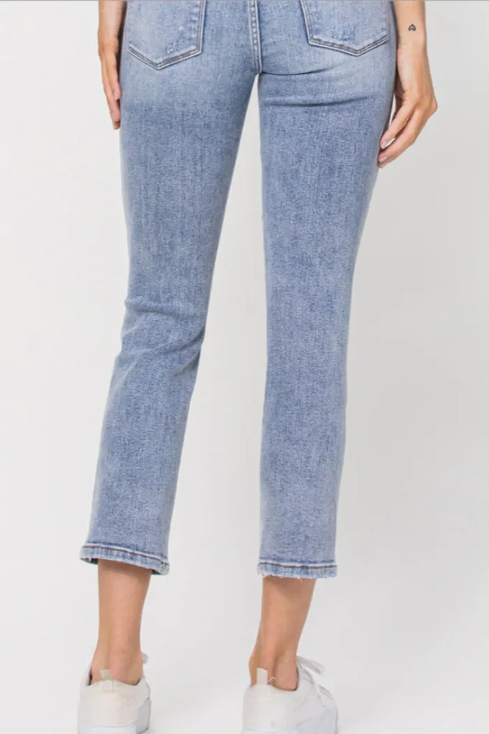 Distressed Cropped Jeans
