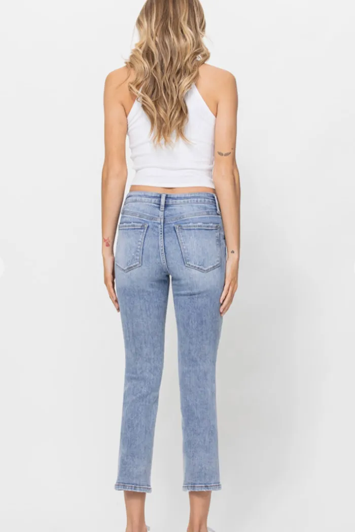 Distressed Cropped Jeans