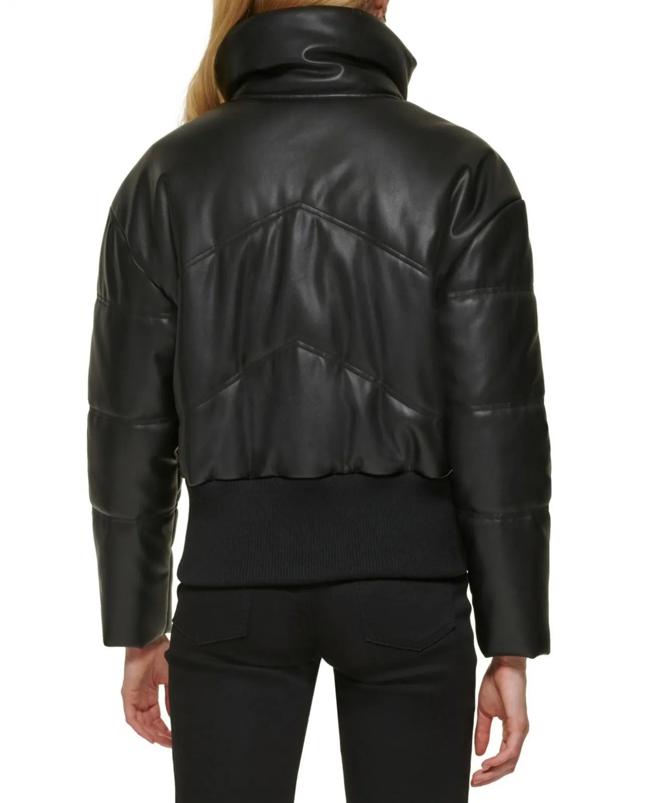 Dkny Jeans Women's Coated Stand-Collar Puffer Jacket E2HDGNVE
