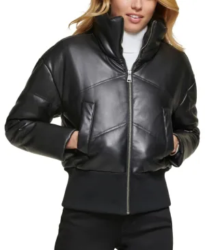 Dkny Jeans Women's Coated Stand-Collar Puffer Jacket E2HDGNVE