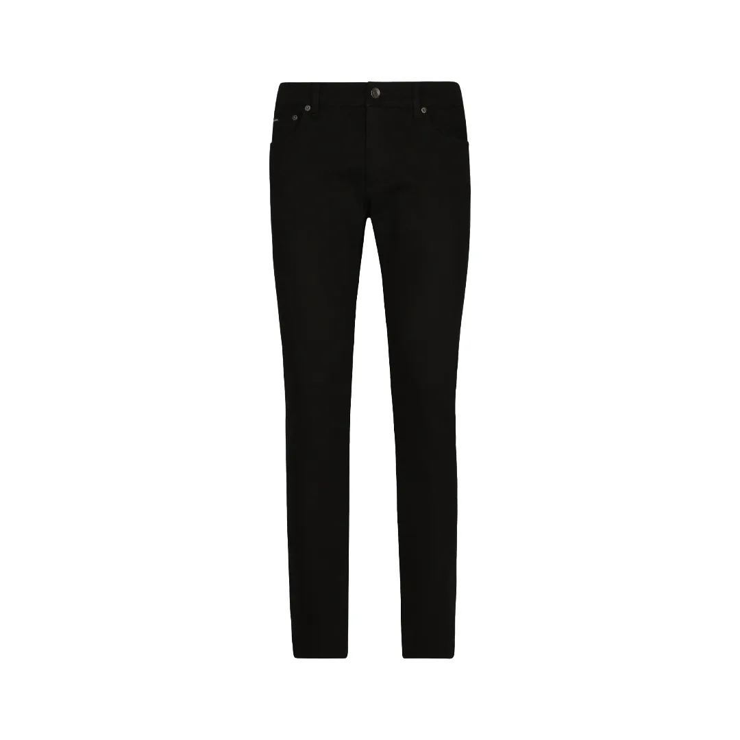 DOLCE & GABBANA SLIM -FIT STRETCH JEANS BLACK