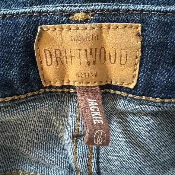 Driftwood Jackie Skinny Jean With Embroidered Geometric Side Stripe Size: 27