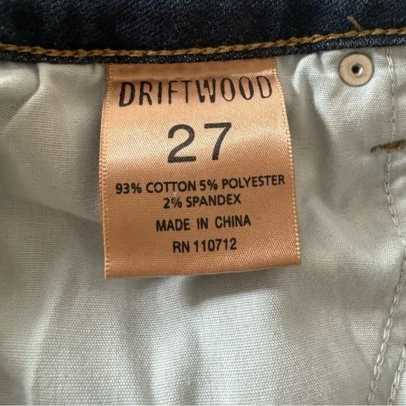 Driftwood Jackie Skinny Jean With Embroidered Geometric Side Stripe Size: 27