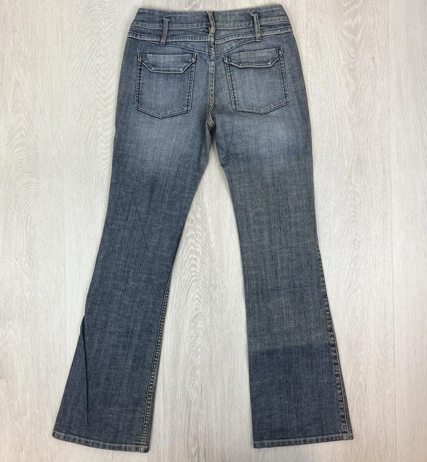 EDC By Esprit Womens Vintage Low Rise Gentle Flair Denim Jeans Size 38