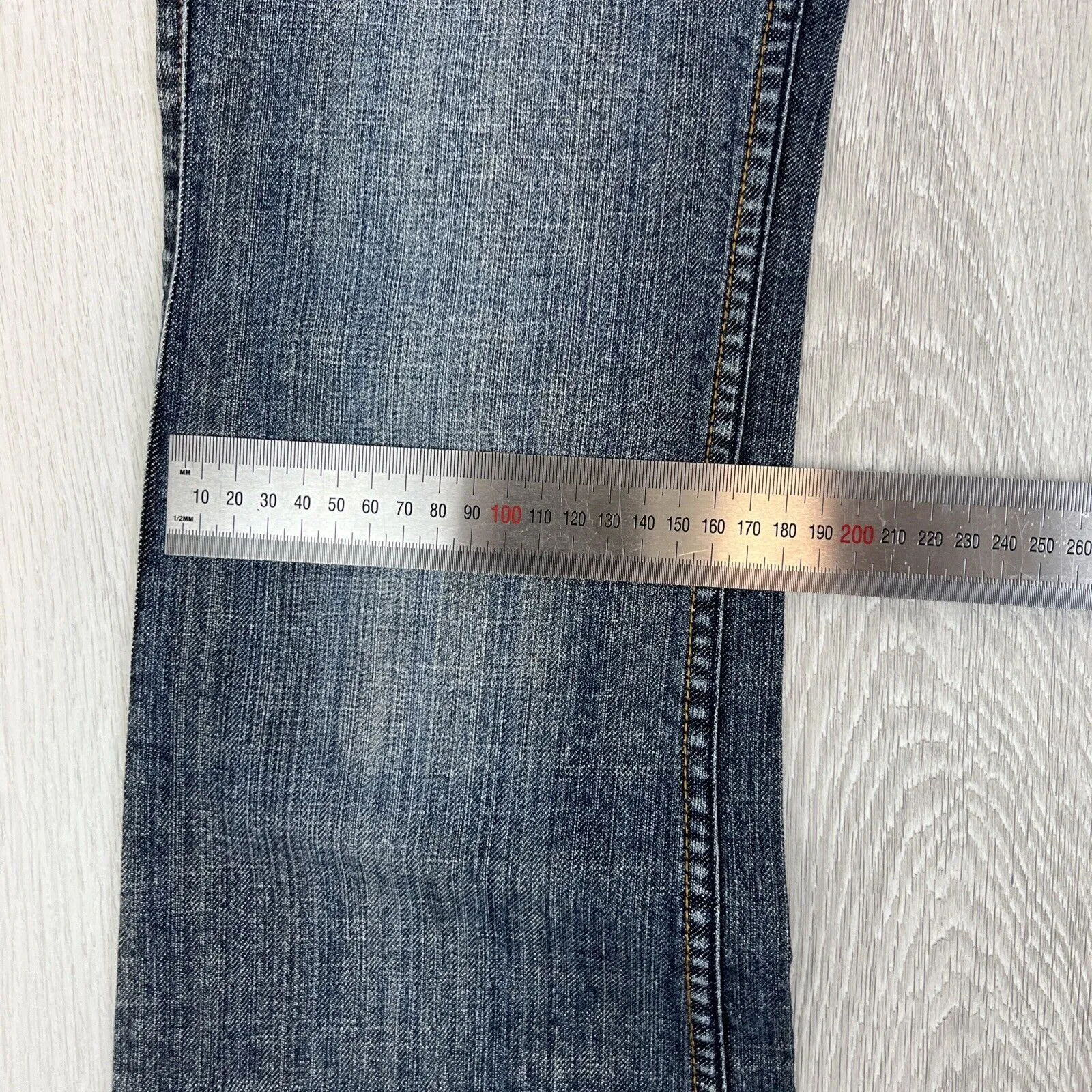 EDC By Esprit Womens Vintage Low Rise Gentle Flair Denim Jeans Size 38