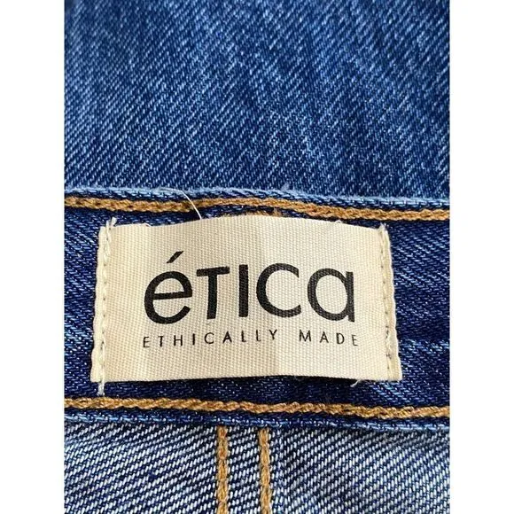 Etica Rhea Mid Rise Straight Denim Jeans sz 30 New