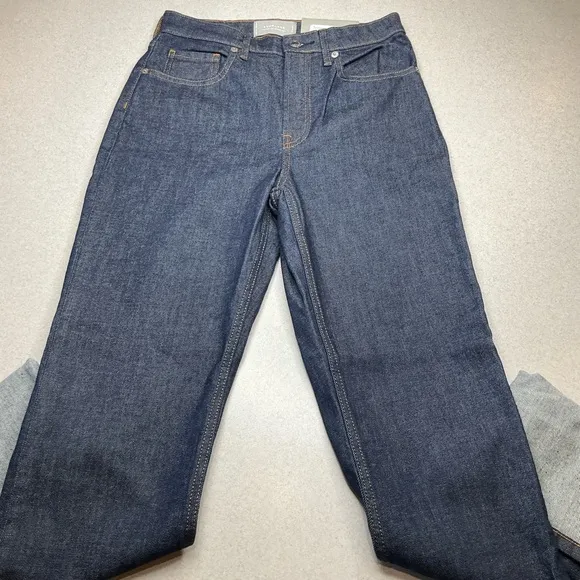 Everlane The High Rise Straight Jean 26 Regular Dark Rinse Cuff‎ NWT