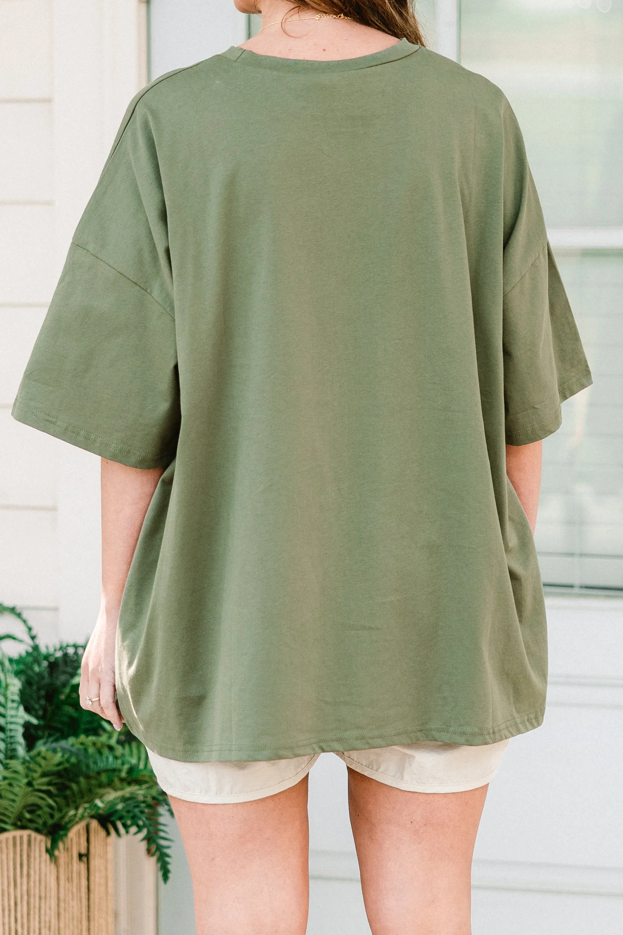 Explore More Boyfriend Tee, Moss