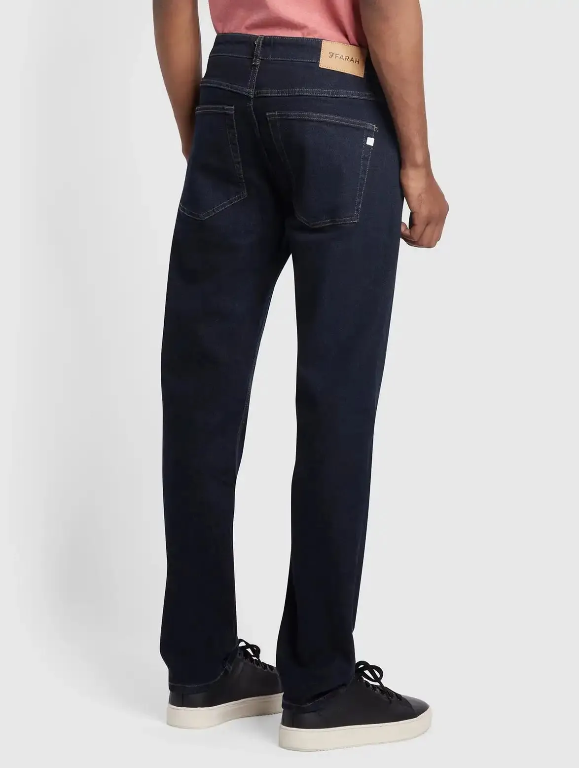 Farah Men's Jeans Elm Slim Fit Rinse Wash Dark Blue