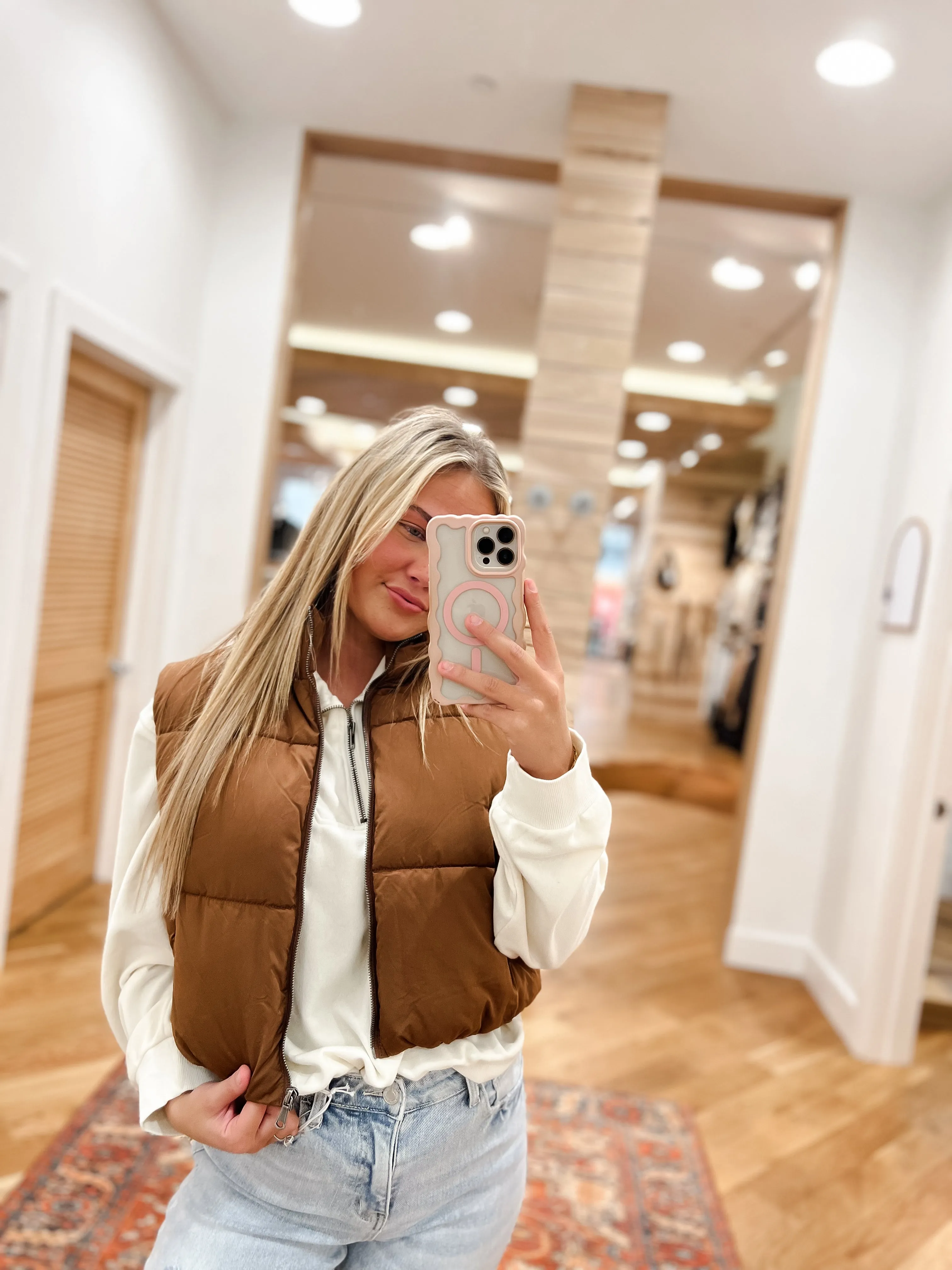 Favorite Half Zip Pullover (Cream)
