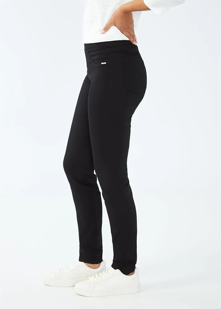 FDJ LOVE PREMIUM DENIM PULL-ON SLIM JEGGING - Black