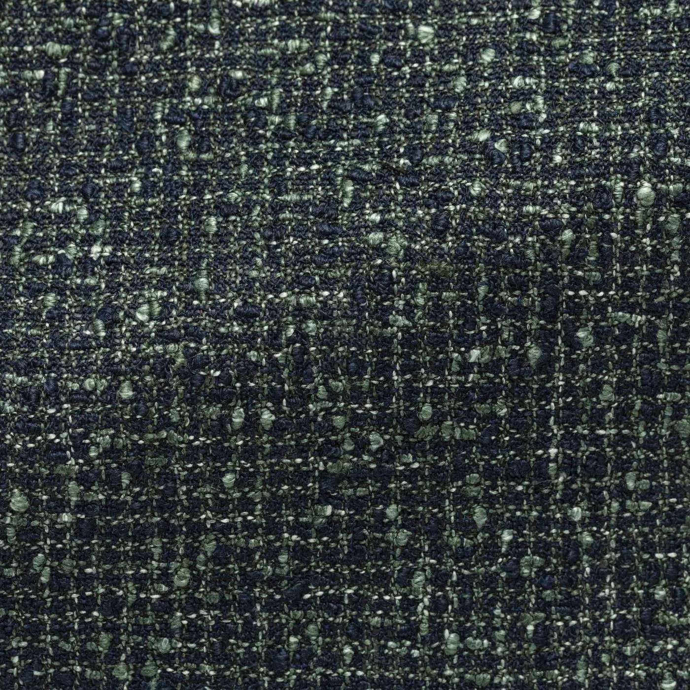 Ferla Green & Navy Blue Linen Blend with Slubs
