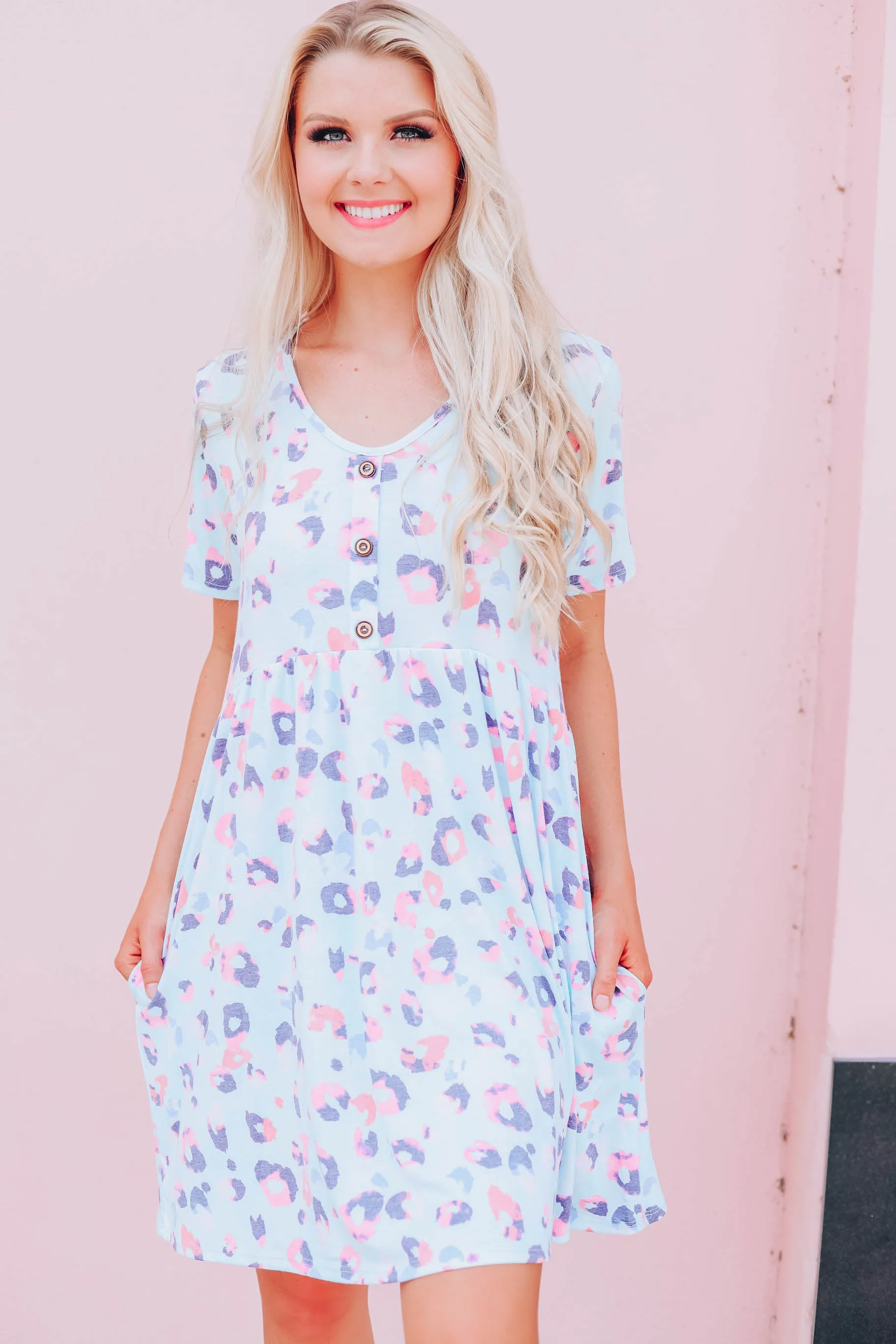 Flaunt It Baby Doll Dress - Blue