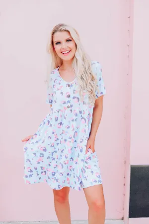 Flaunt It Baby Doll Dress - Blue