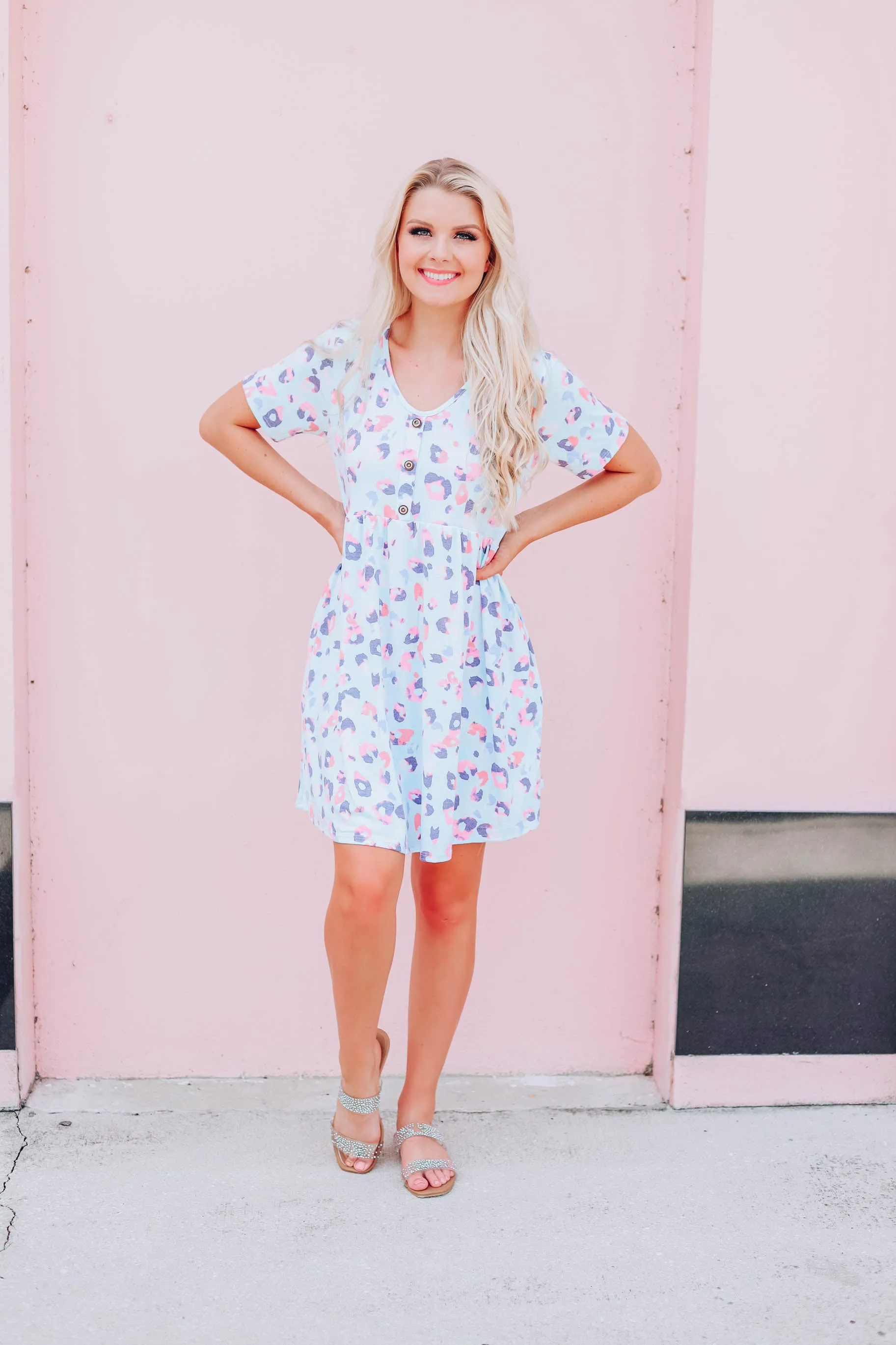 Flaunt It Baby Doll Dress - Blue