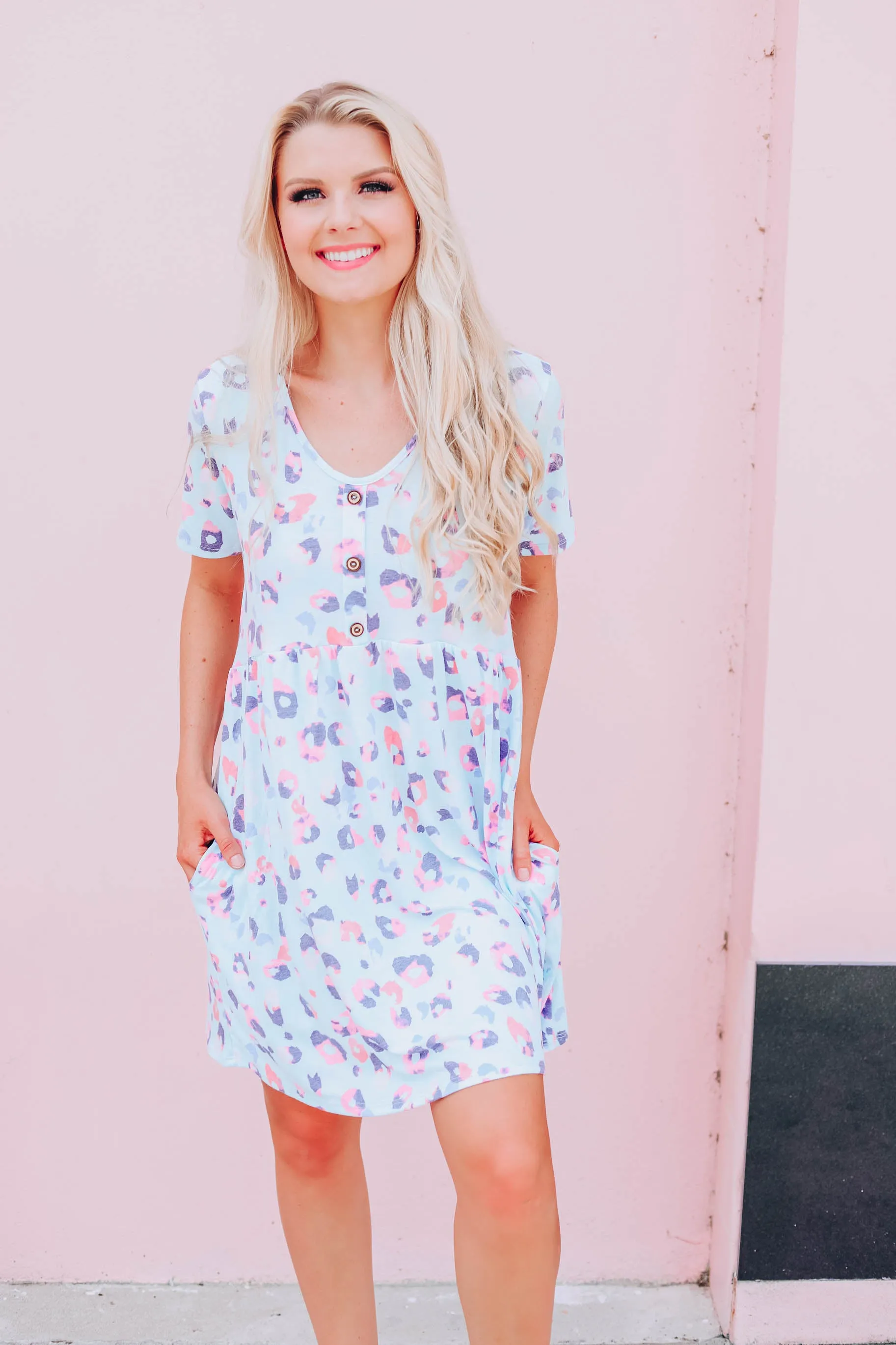 Flaunt It Baby Doll Dress - Blue