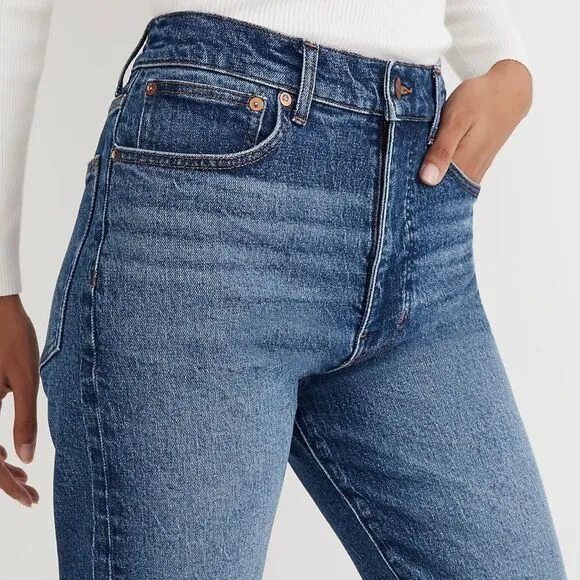*Flaw-Discoloration* Madewell NWT Tall '90s Straight Jeans Size 24T Barlow Wash