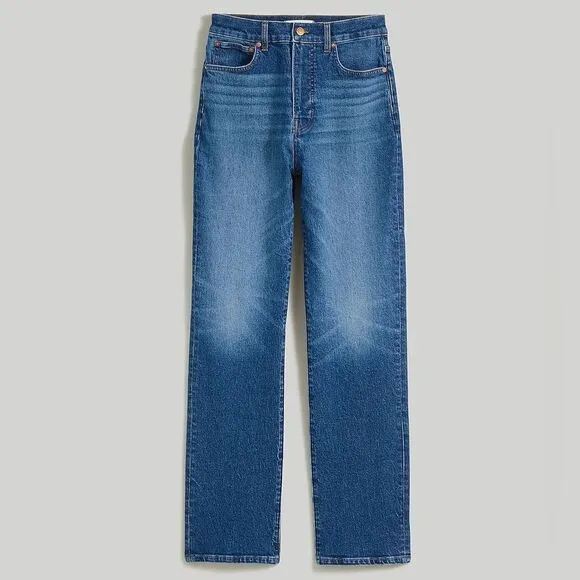 *Flaw-Discoloration* Madewell NWT Tall '90s Straight Jeans Size 24T Barlow Wash