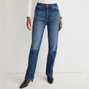 *Flaw-Discoloration* Madewell NWT Tall '90s Straight Jeans Size 24T Barlow Wash