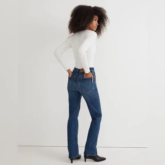 *Flaw-Discoloration* Madewell NWT Tall '90s Straight Jeans Size 24T Barlow Wash
