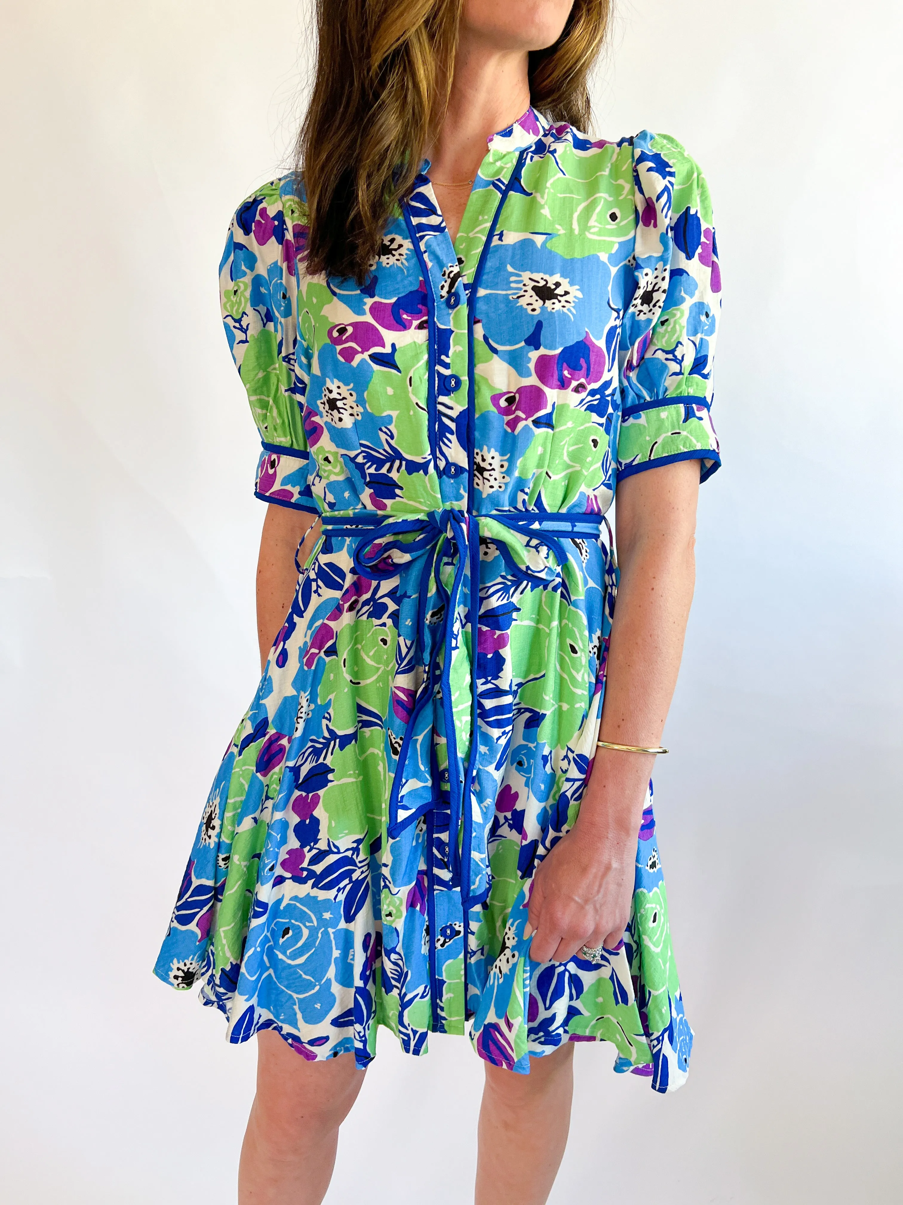 Floral Tie Waist Dress